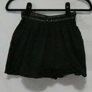 MEXX | size 6 | Chic Black Shorts | Button Detail Waist | Striped Waistband